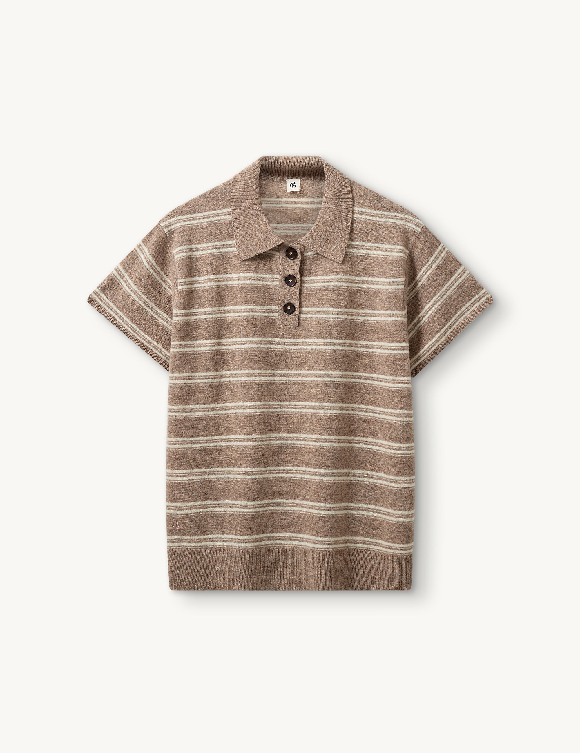 Como Dads Polo N Beige melange/cream stripe