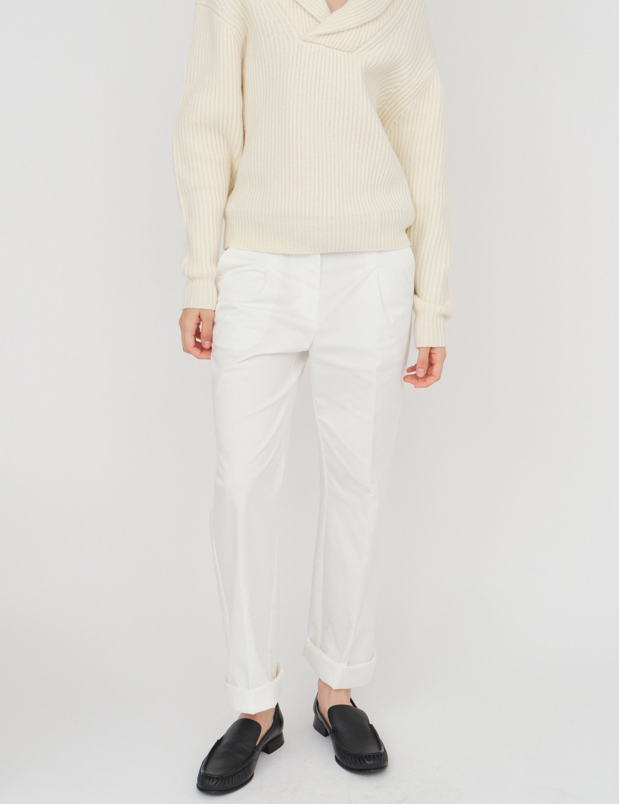 Avelino Straight Pants Cream 6 / Cream