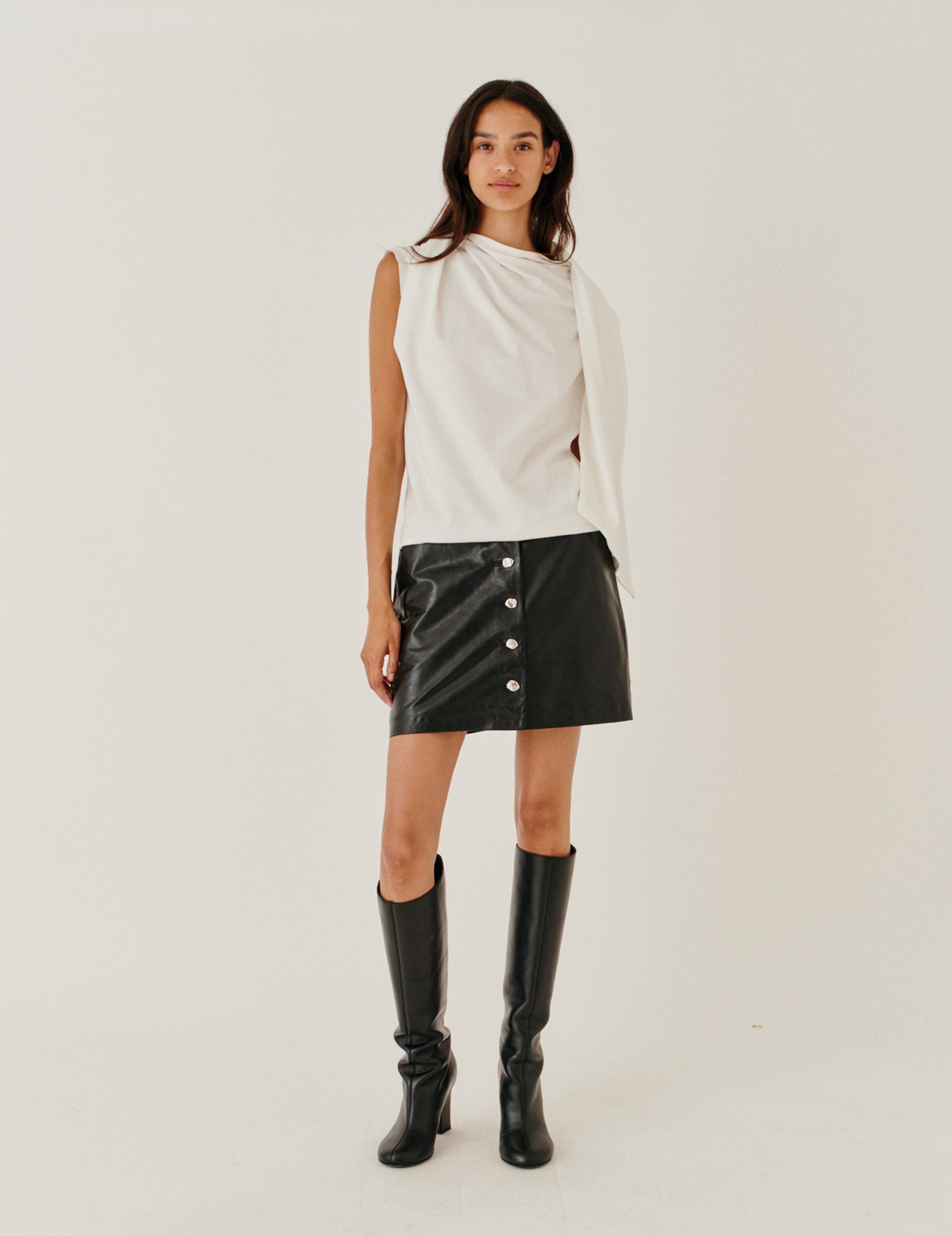 Scarf Tee Cream 4 / Cream