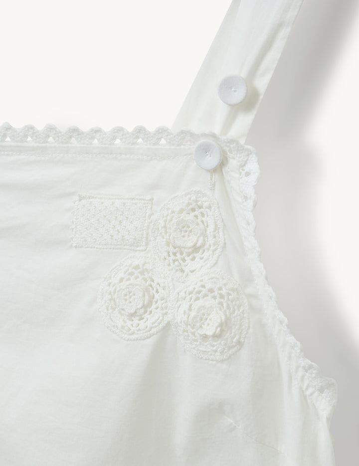 Kirsten Apron Dress White 6 / White