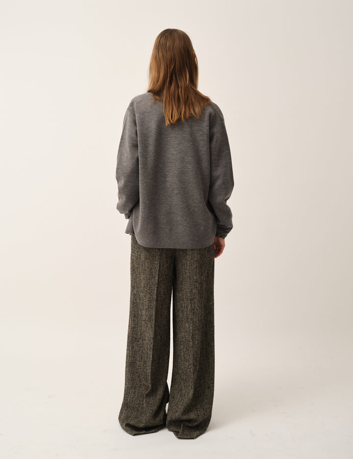 Bergen Dad Cardigan Grey Melange 4 / Grey Melange