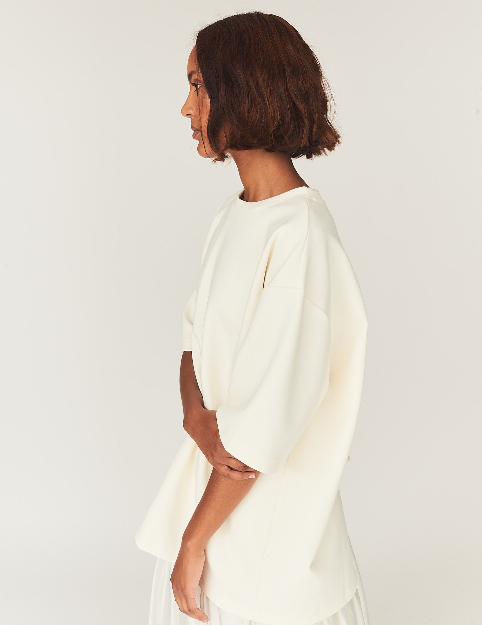 TG Bow Tee Cream OS / Cream