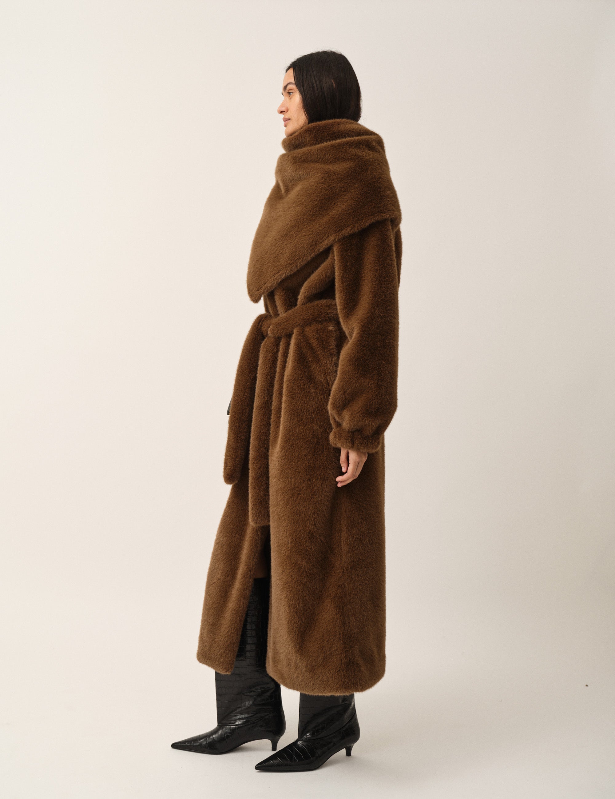 Bianchi Long Coat Brown 4 / Brown
