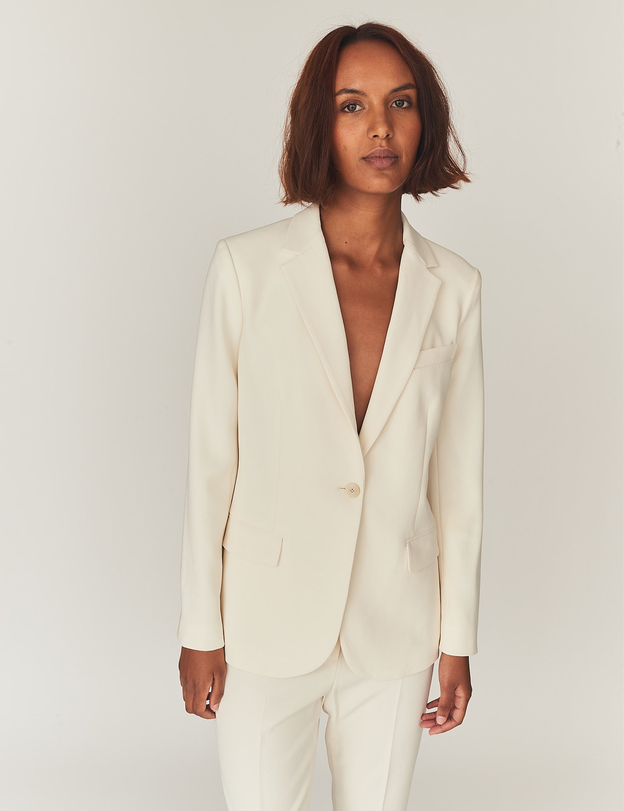 Crepe Blazer Cream 4 / Cream