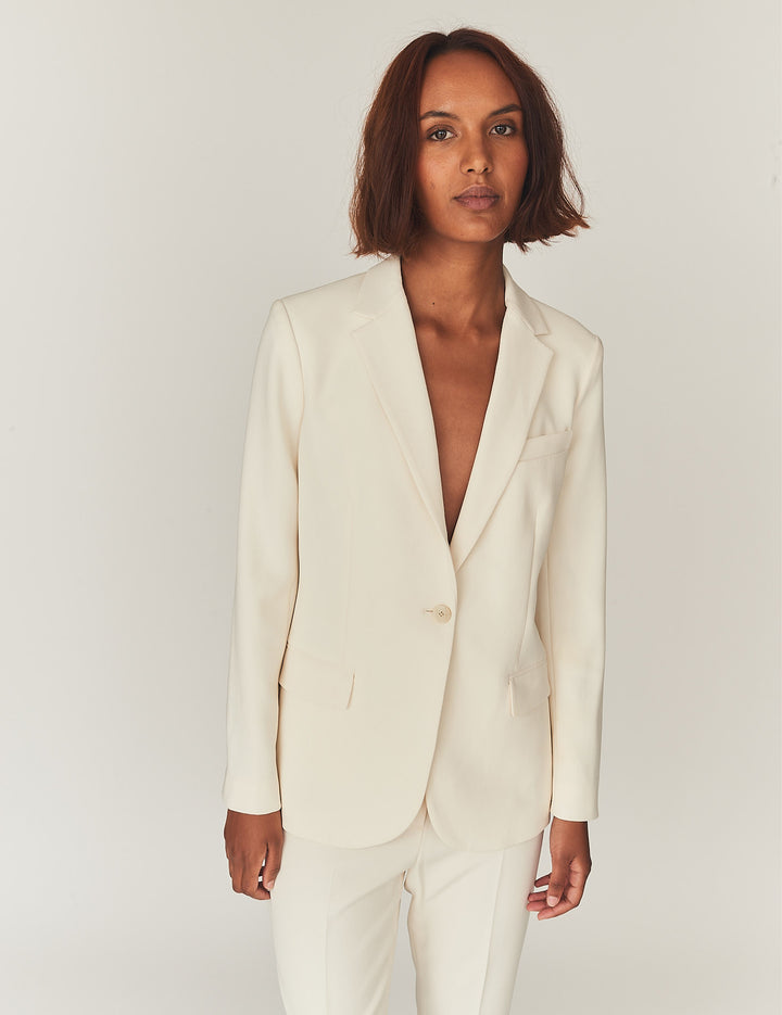 Crepe Blazer Cream 4 / Cream