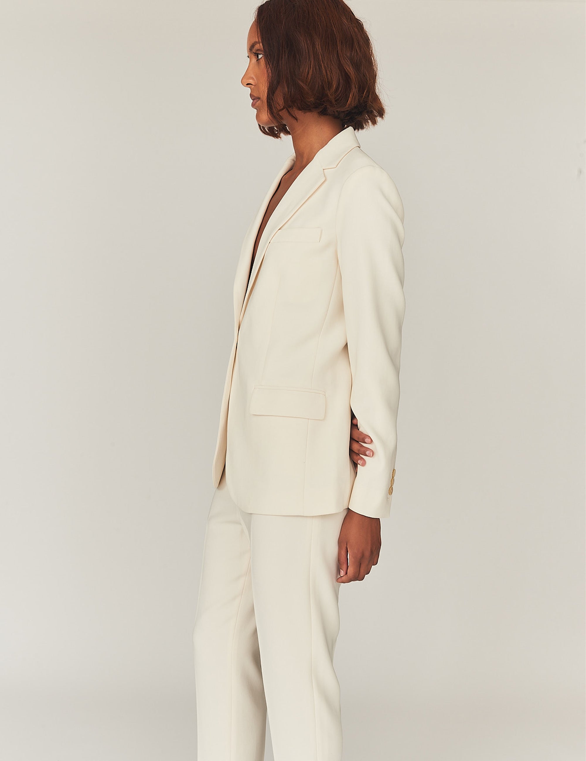 Crepe Blazer Cream 4 / Cream