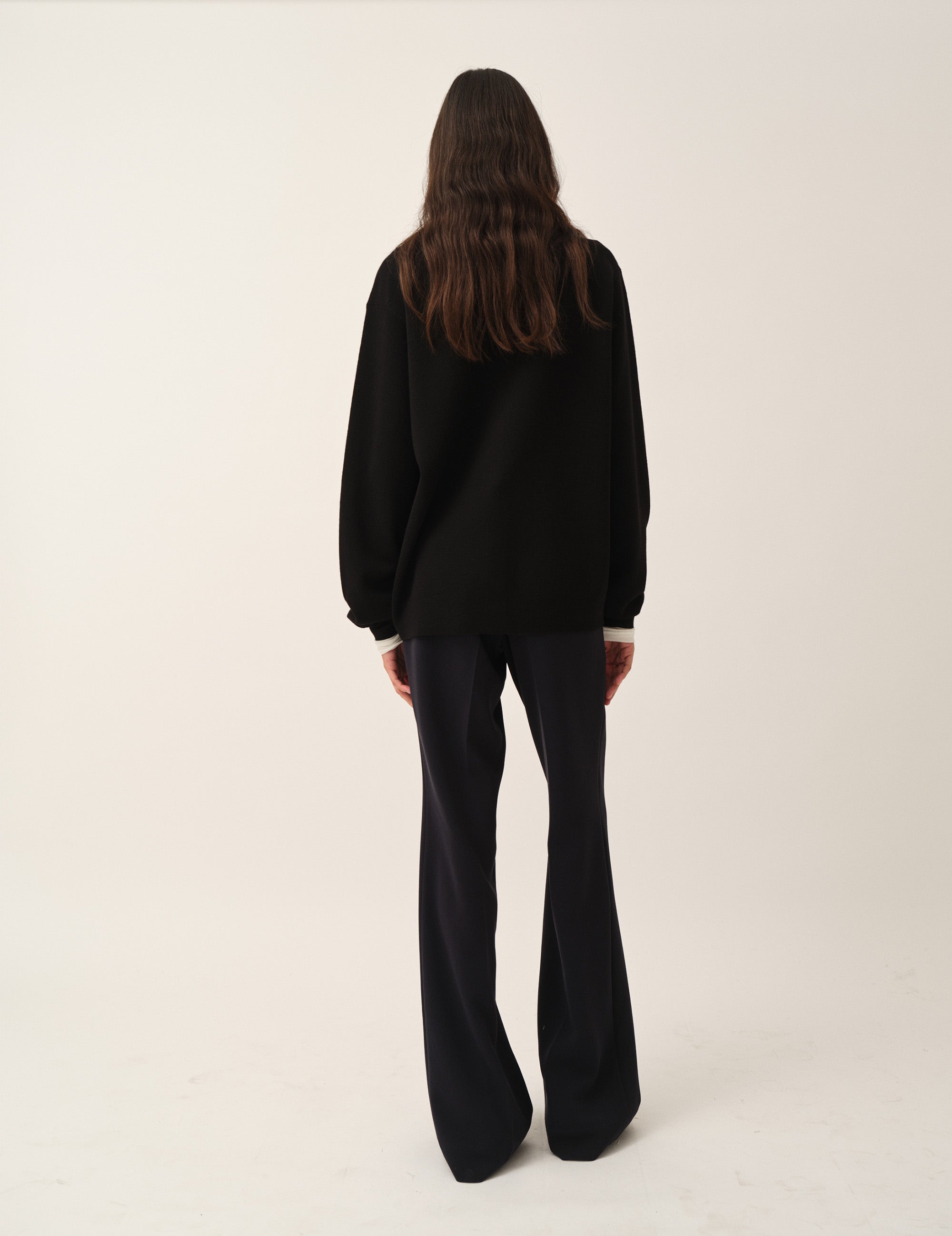 Crepe Wide Pants Navy 4 / Navy