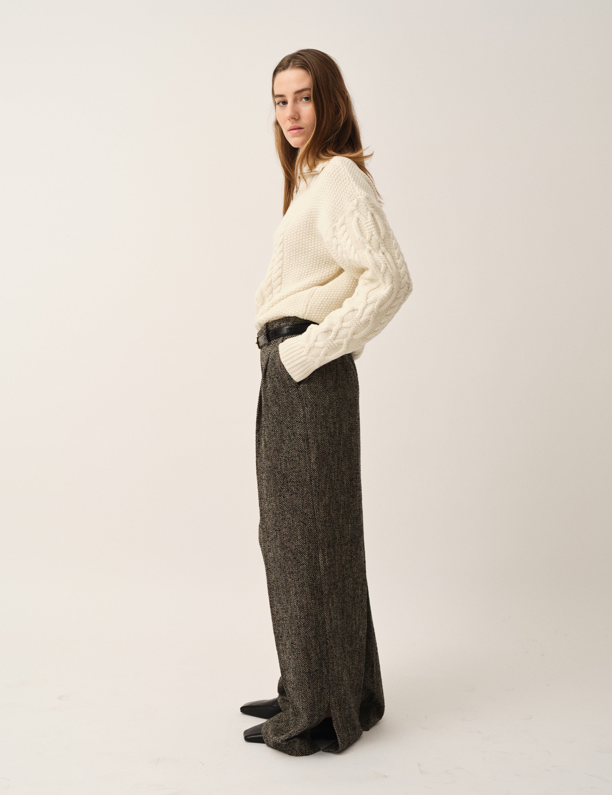 Como Zip Sweater Cream 4 / Cream