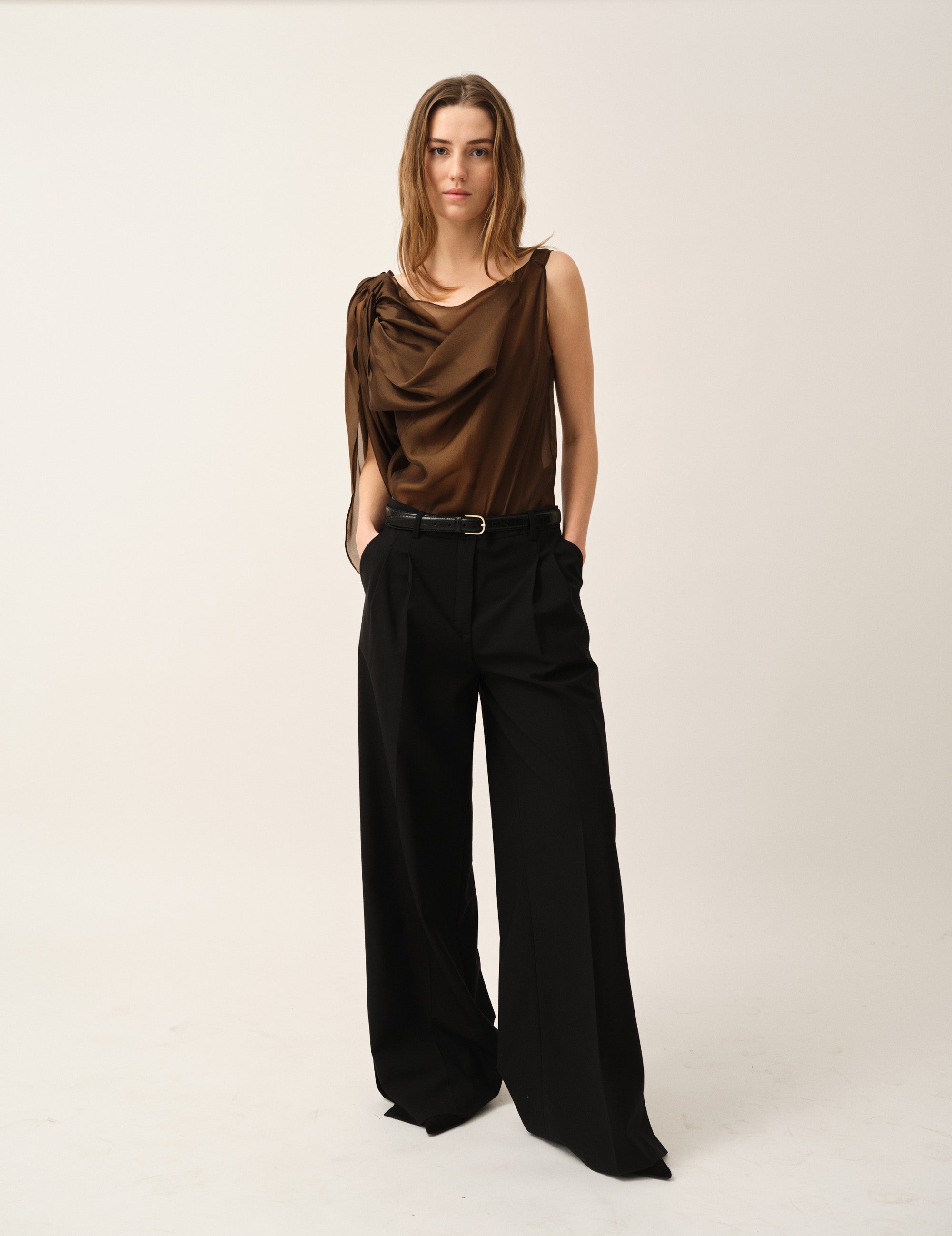 Gilian Drape Top Espresso 4 / Espresso