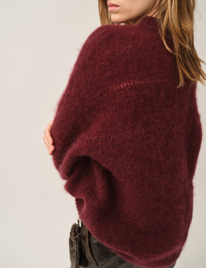 Roma Boxy Sweater Merlot 4 / Merlot