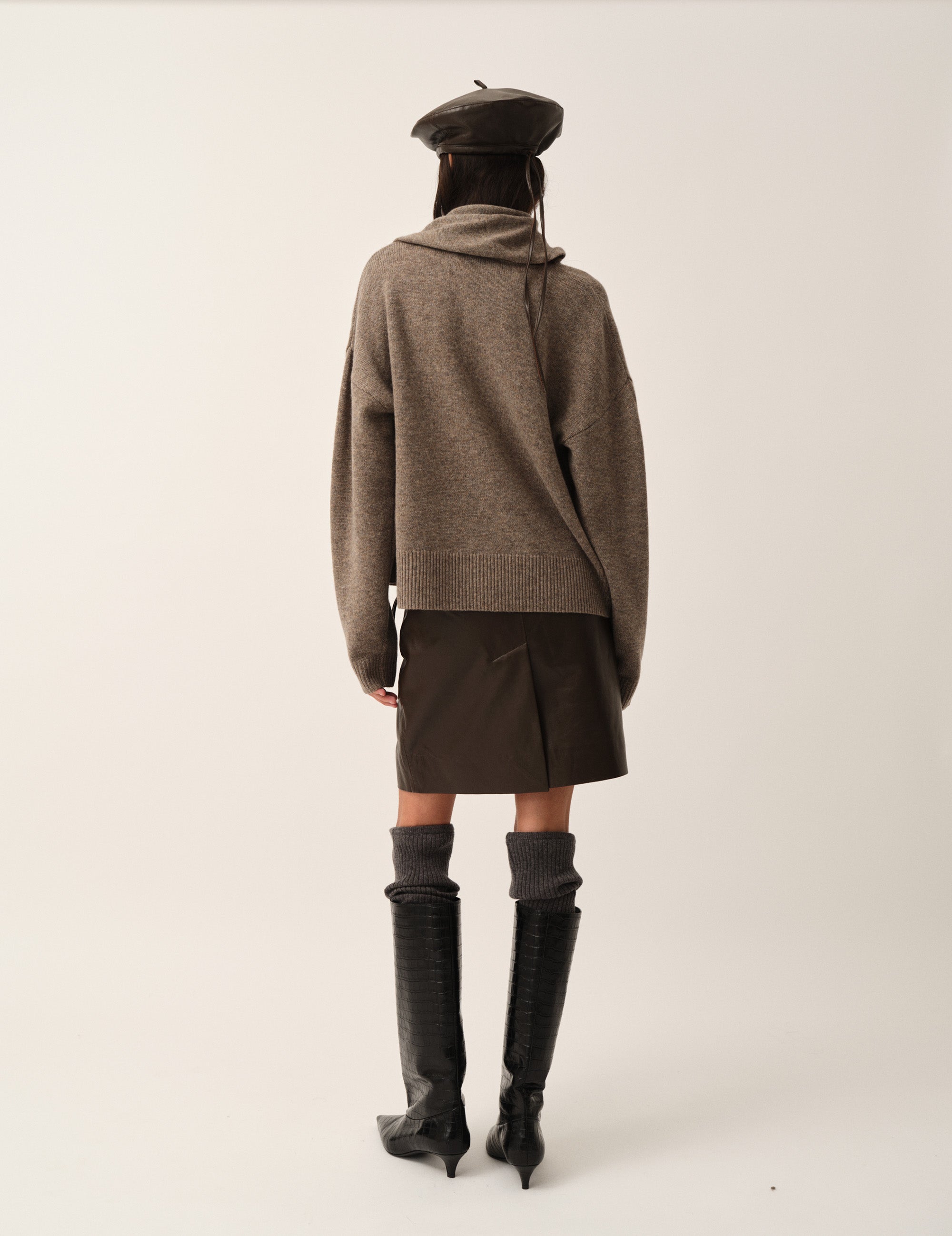 Volmer Scarf Sweater Mushroom 4 / Mushroom