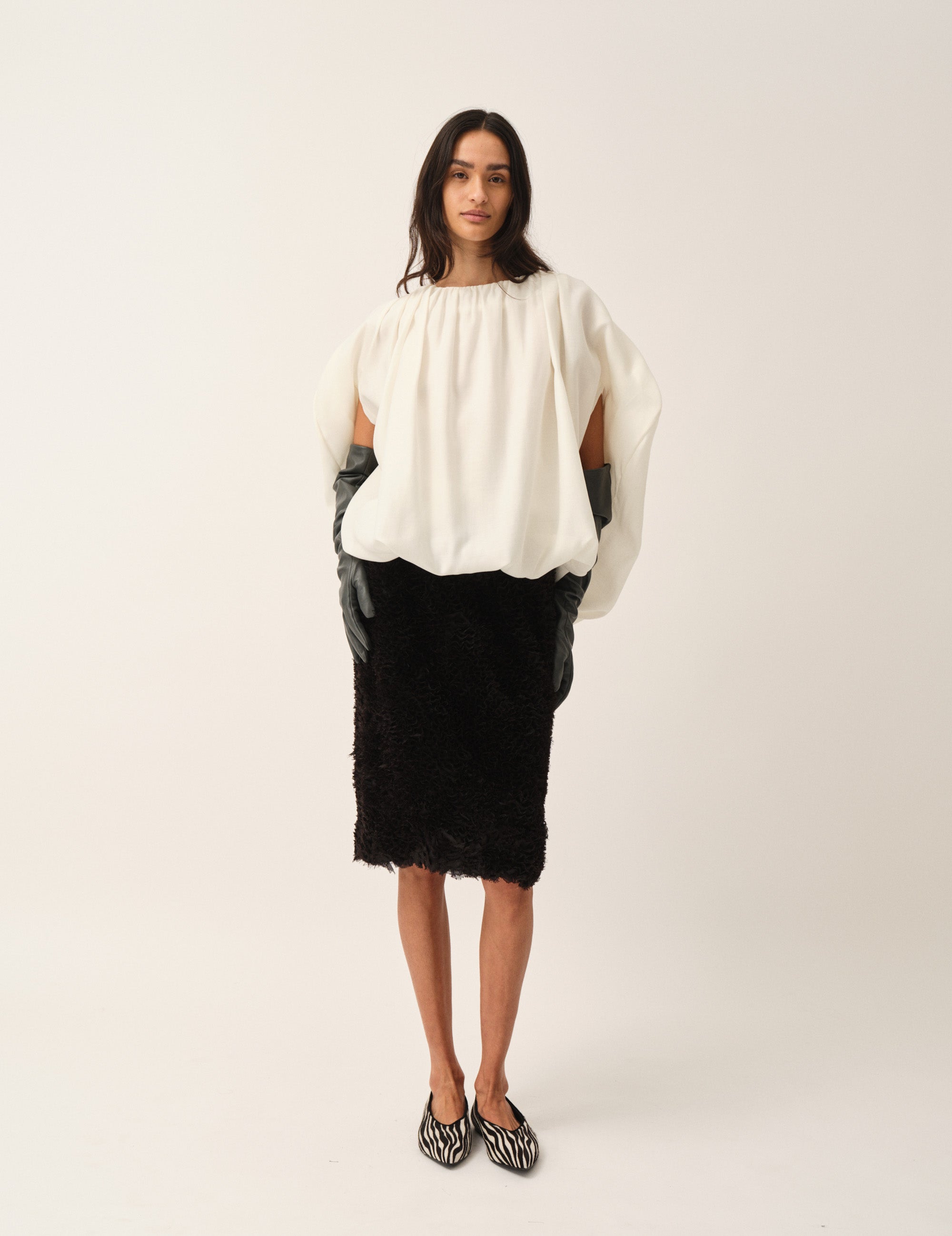 Eleanor Bubble Top Cream 4 / Cream
