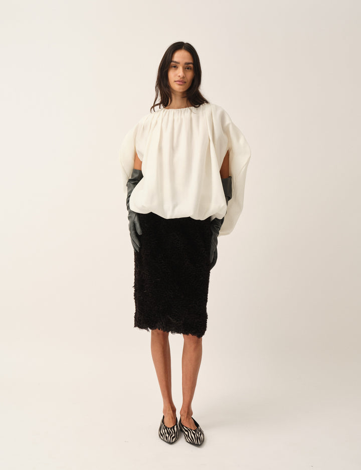 Eleanor Bubble Top Cream 4 / Cream