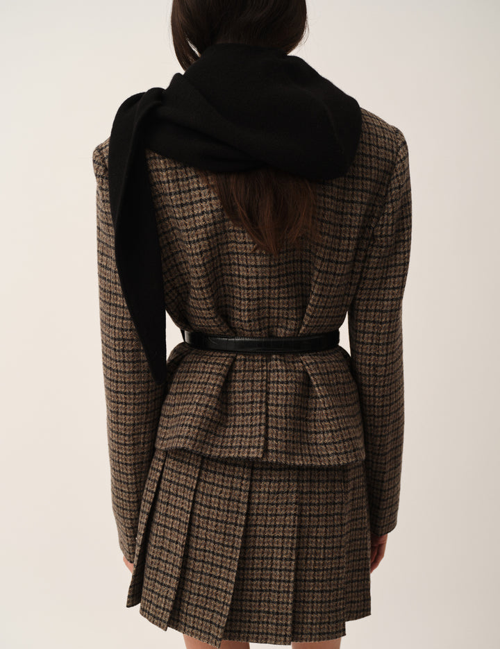 Balmoral Mini Blazer Brown/black check 4 / Brown/black check