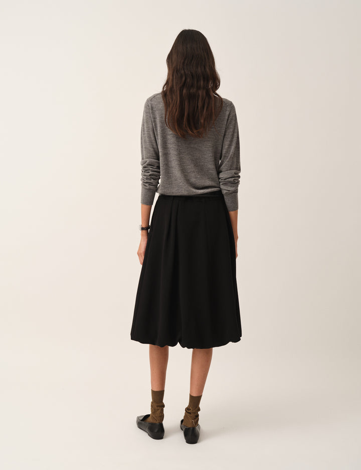 Crepe Balloon Skirt Black 4 / Black