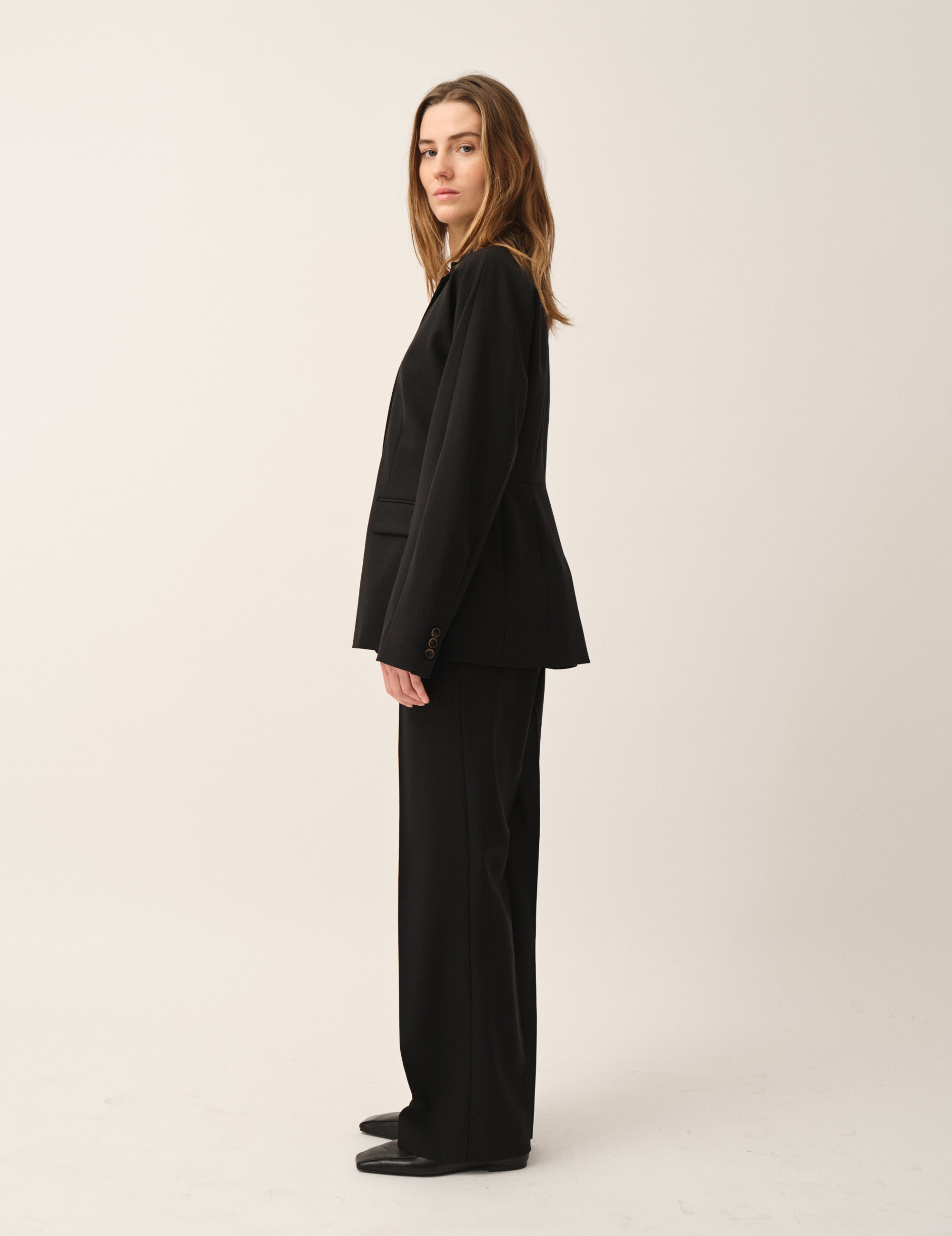Grand Pleat Blazer Black 4 / Black