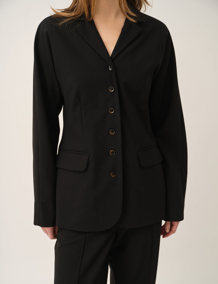Grand Pleat Blazer Black 4 / Black