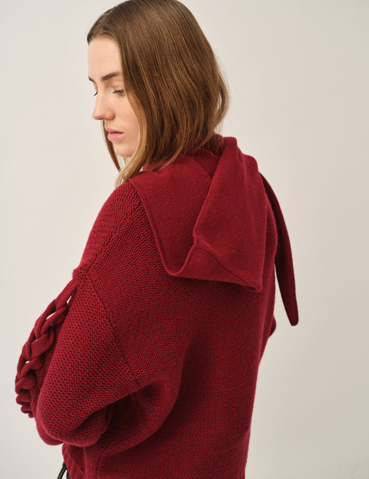Como Hood Scarf Merlot OS / Merlot