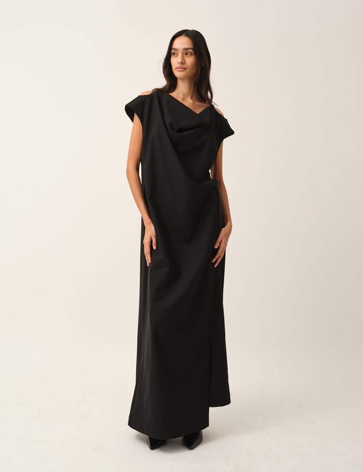 Grand Drape Dress Black 4 / Black