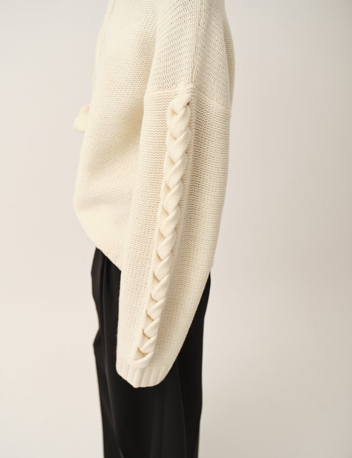 Como Braid Sweater Cream 4 / Cream