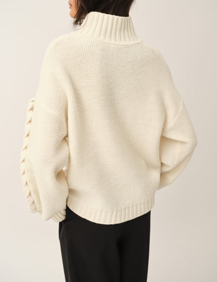 Como Braid Sweater Cream 4 / Cream