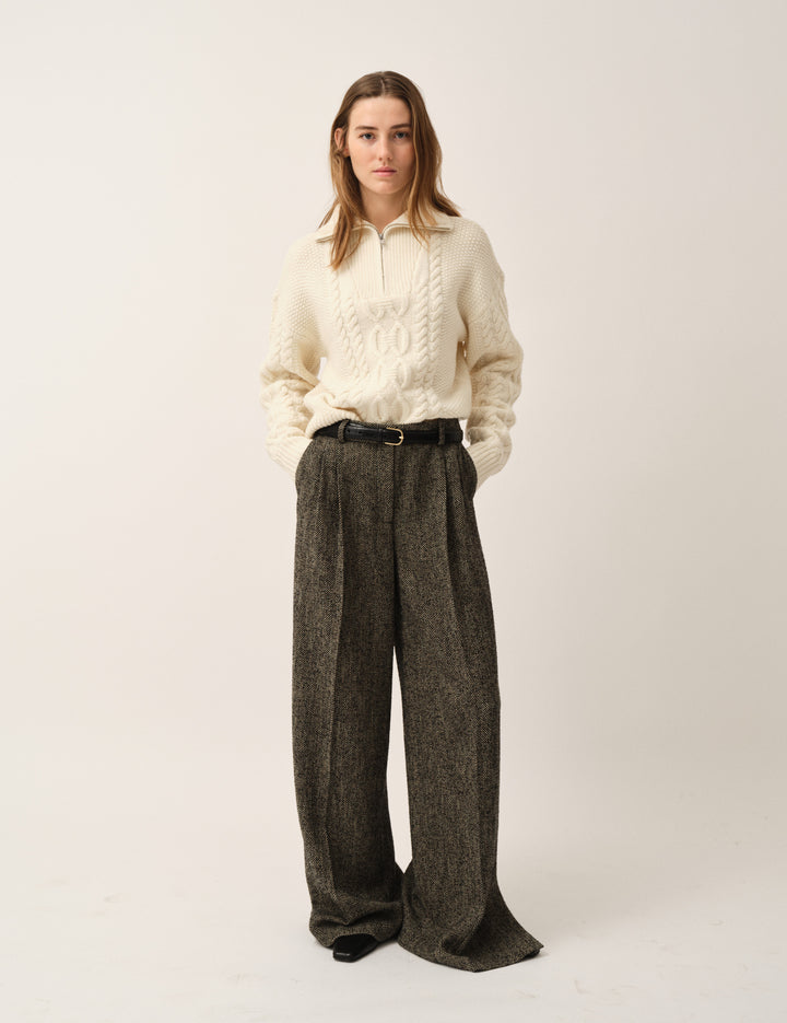 York Pants Black/brown herringbone 4 / Black/brown herringbone
