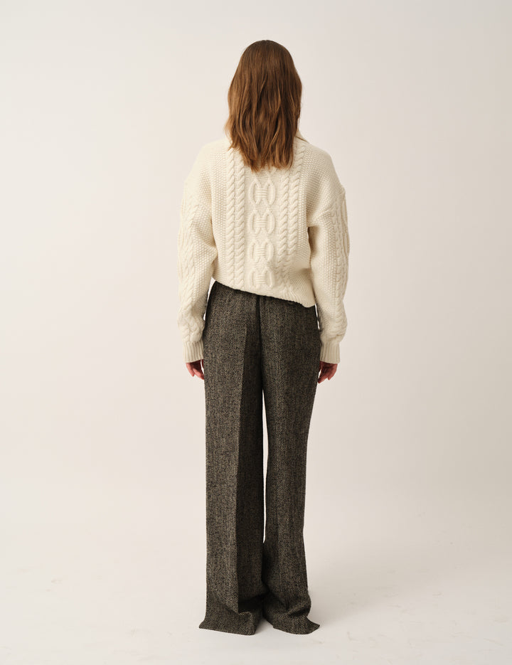 York Pants Black/brown herringbone 4 / Black/brown herringbone