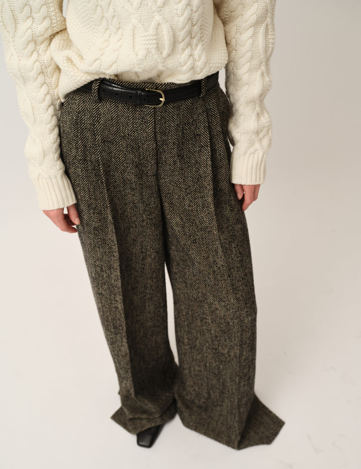 York Pants Black/brown herringbone 4 / Black/brown herringbone