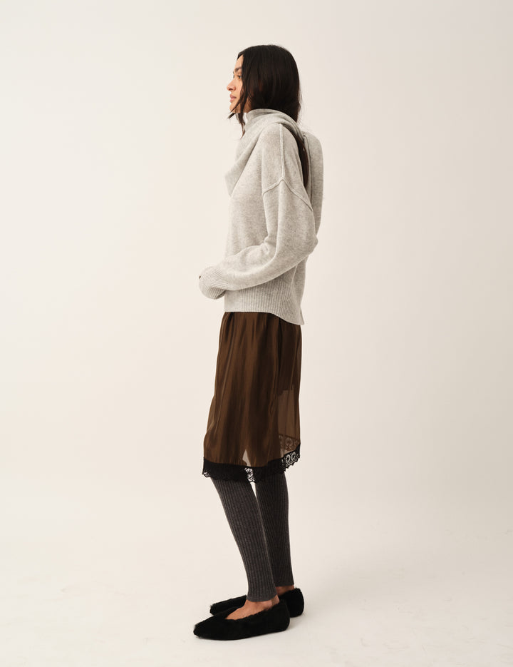 Volmer Back Knit Heather Grey Melange 4 / Heather Grey Melange