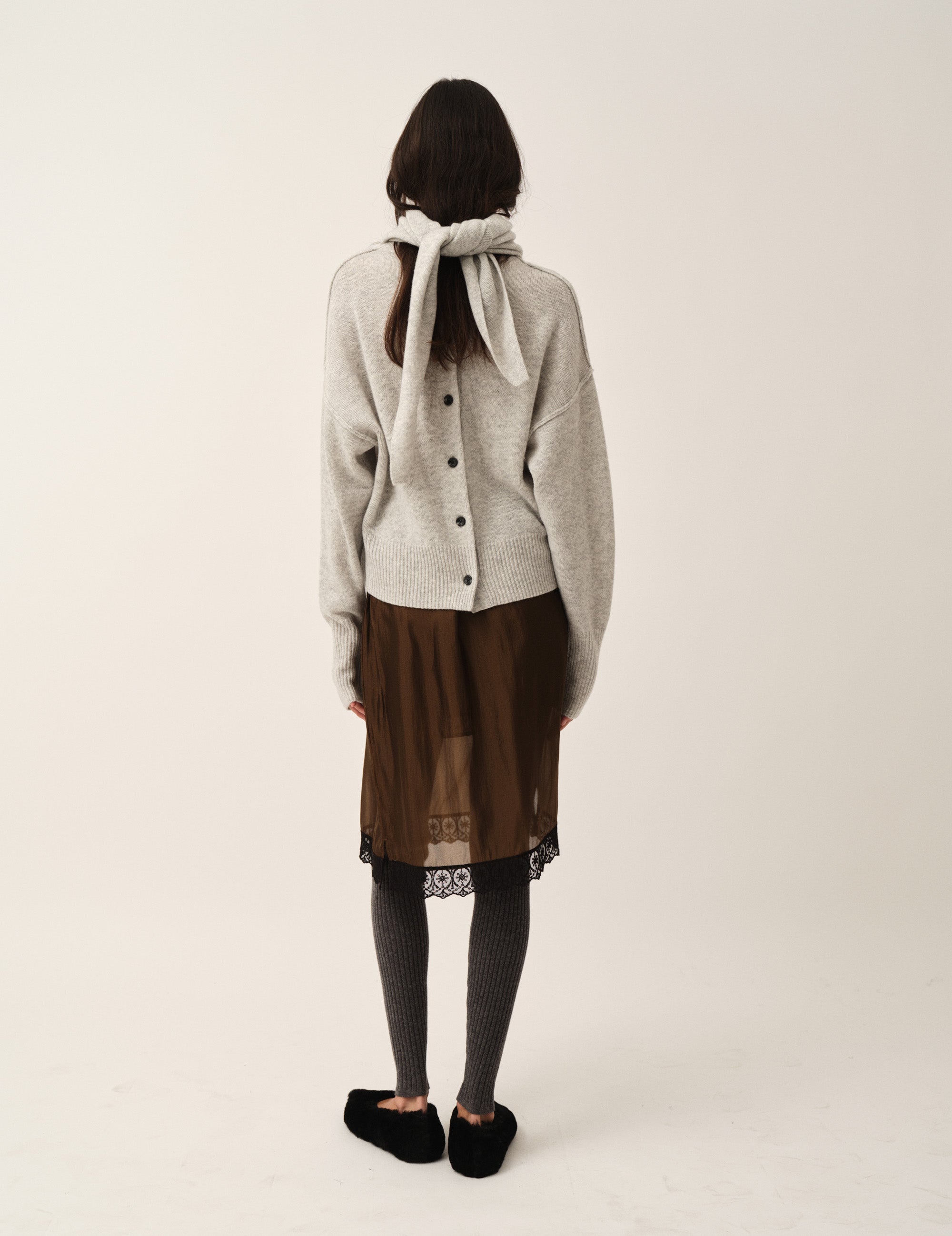 Volmer Back Knit Heather Grey Melange 4 / Heather Grey Melange