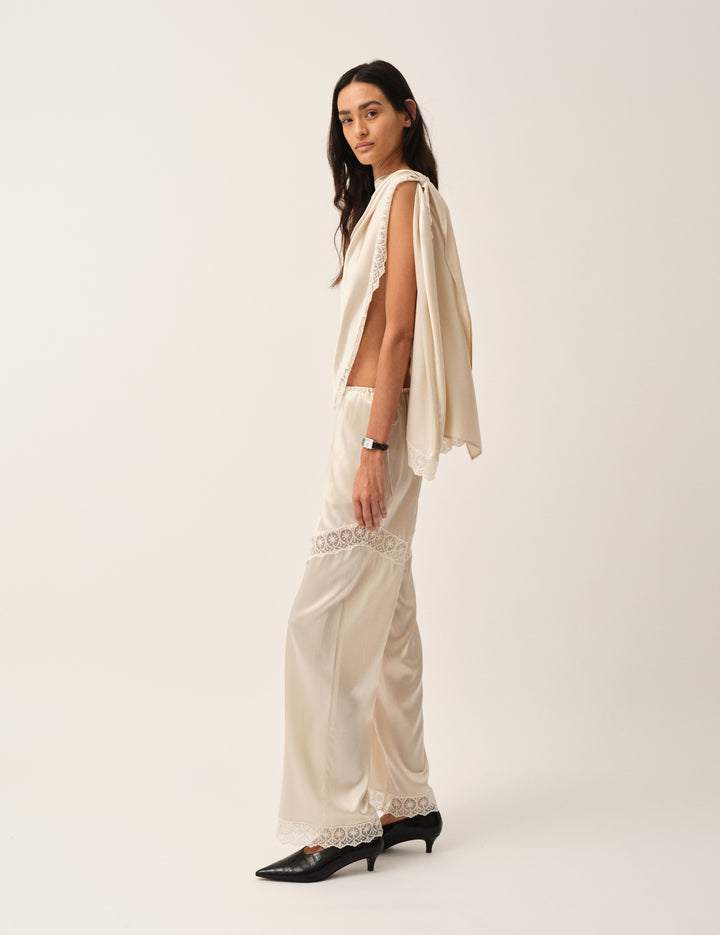 Cata Lace Pants Ecru 4 / Ecru