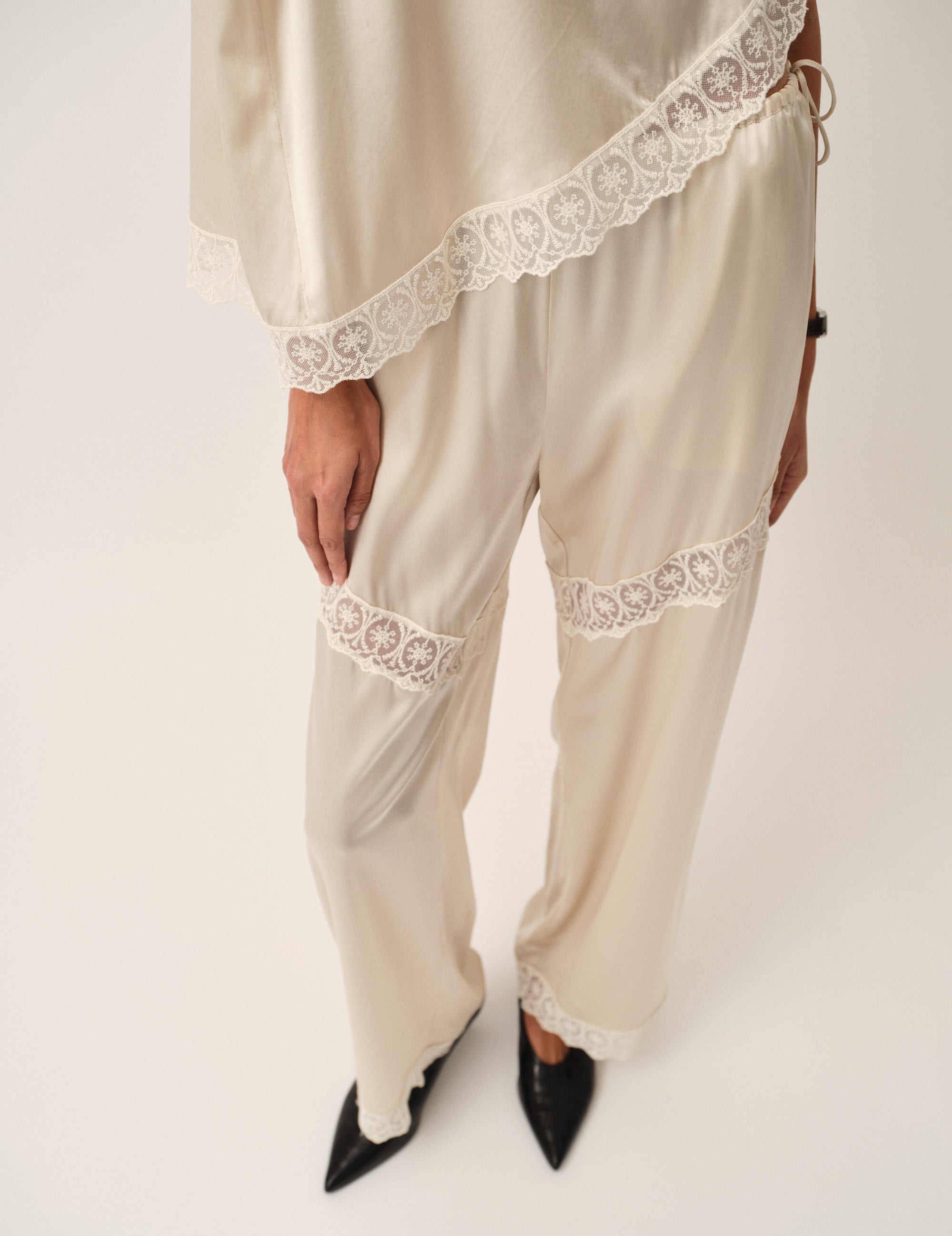 Cata Lace Pants Ecru 4 / Ecru