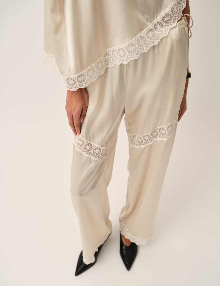 Cata Lace Pants Ecru 4 / Ecru