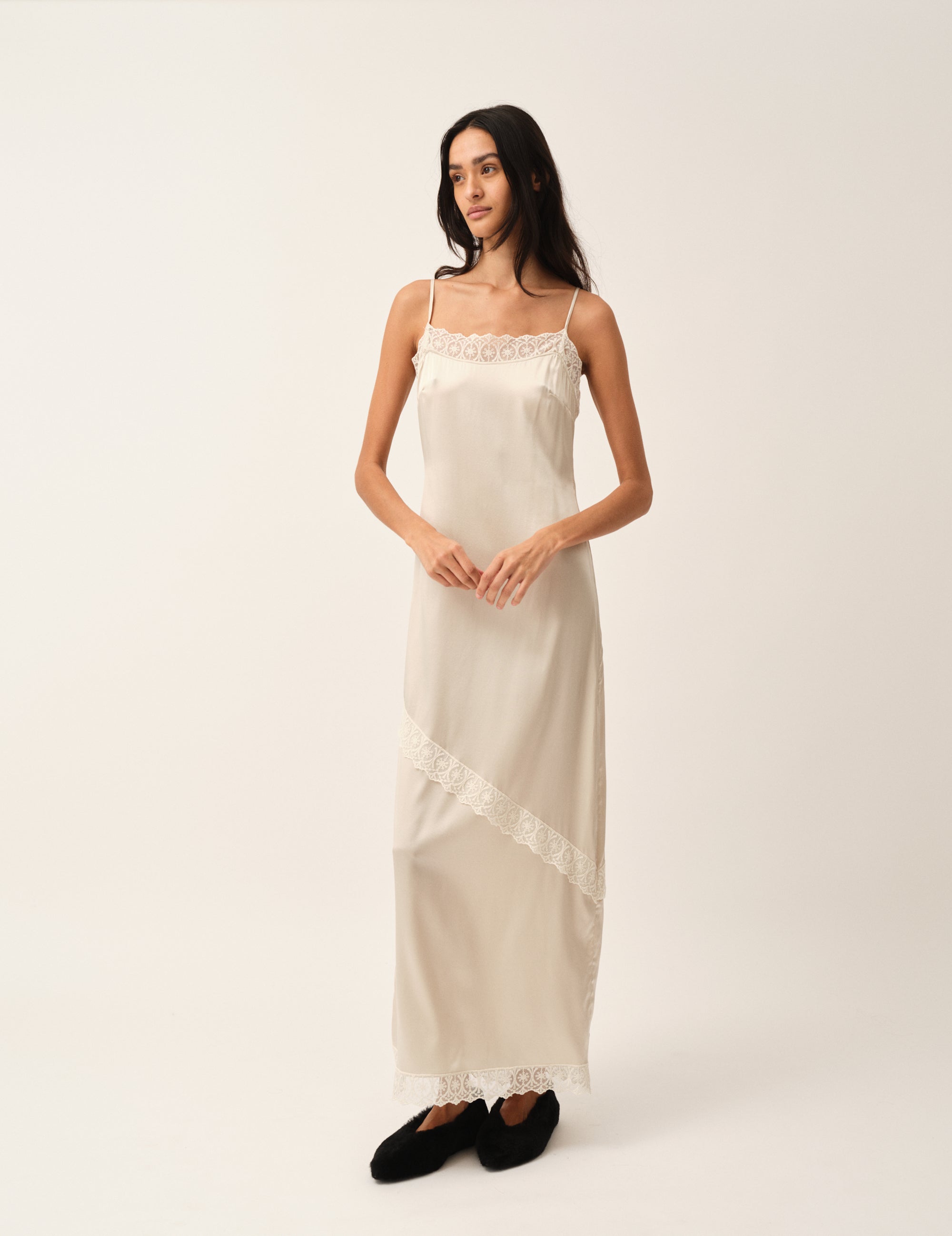 Cata Lace Dress Ecru 4 / Ecru