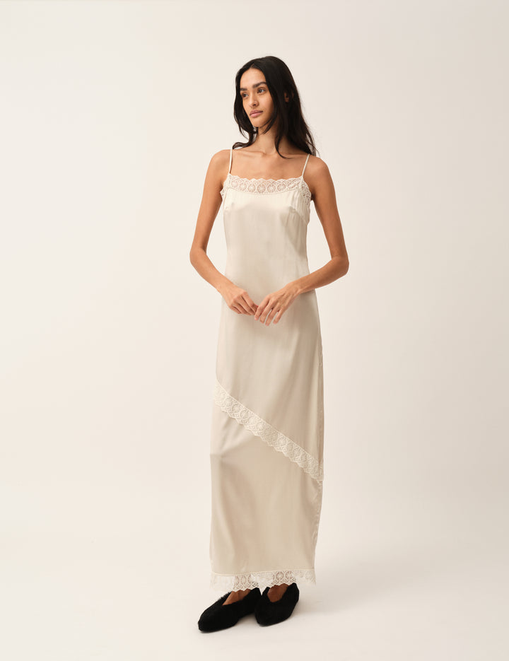 Cata Lace Dress Ecru 4 / Ecru