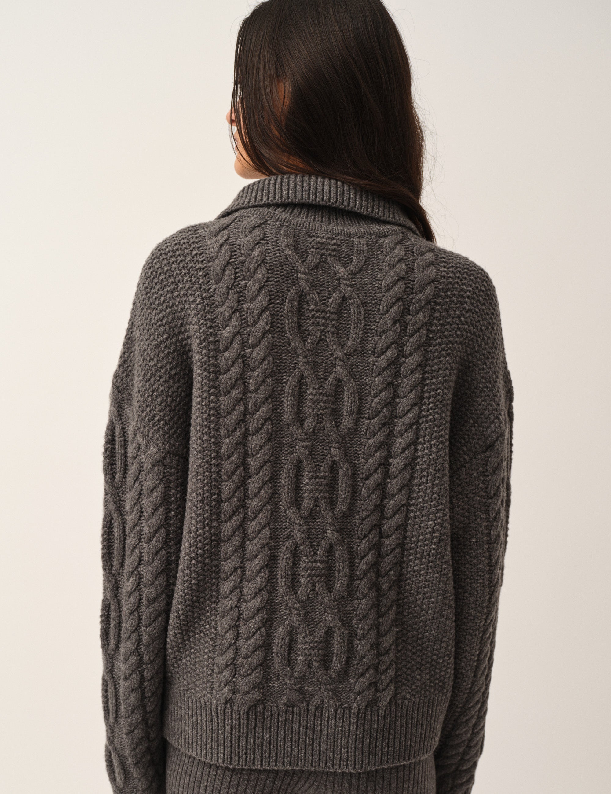 Como Zip Sweater Grey Melange 4 / Grey Melange