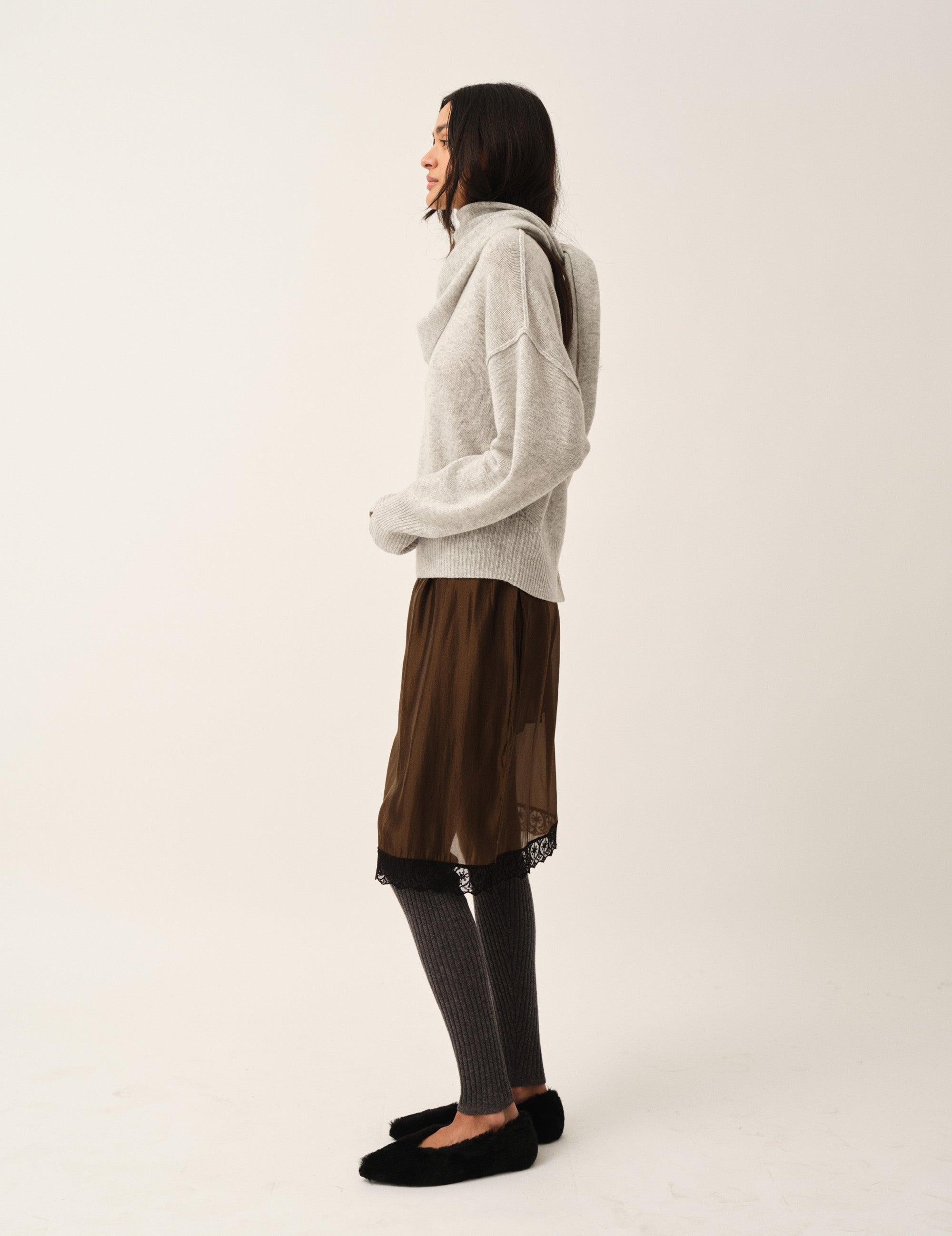 Gilian Lace Skirt Espresso 4 / Espresso