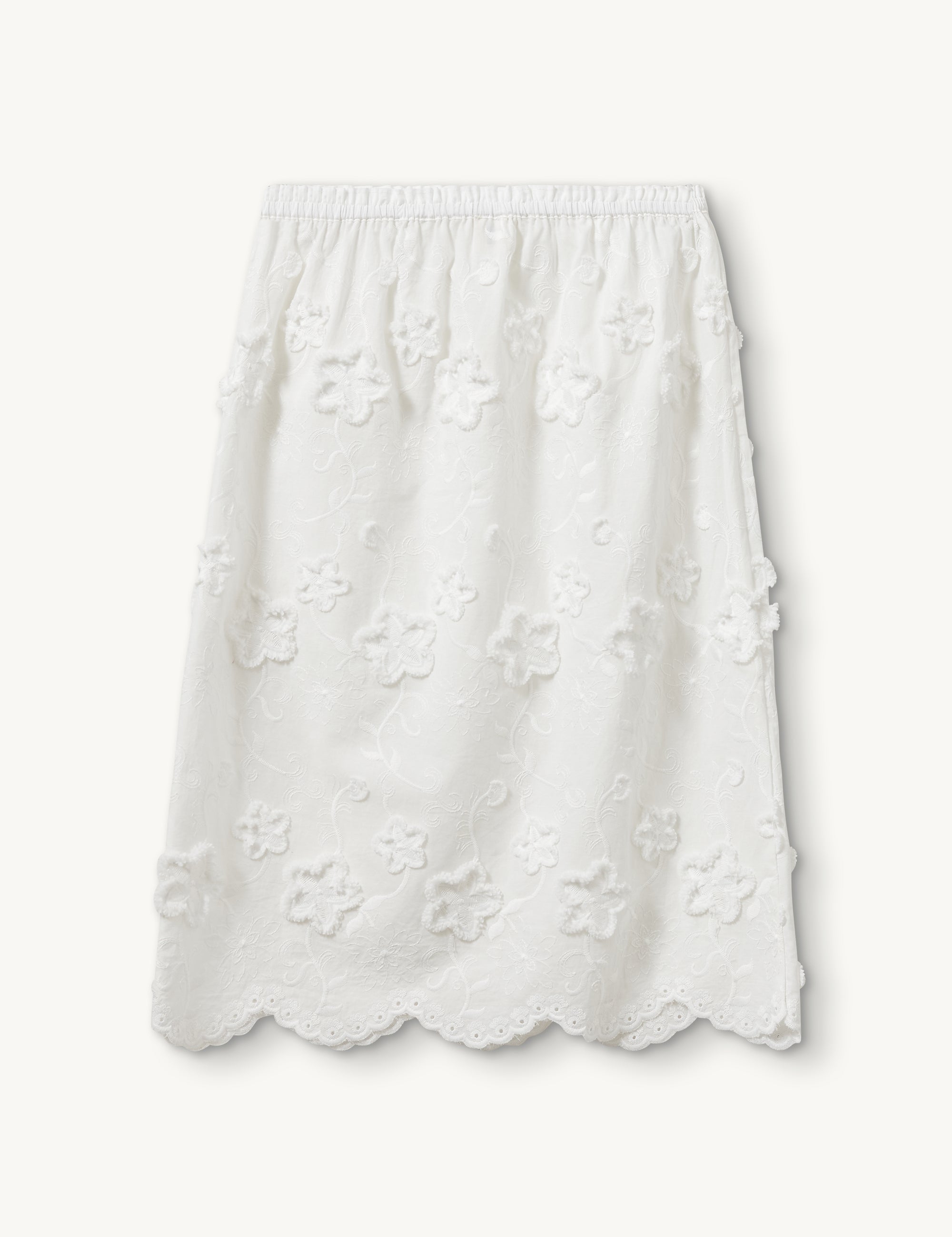 Fleur Slip Skirt Cream 4 / Cream