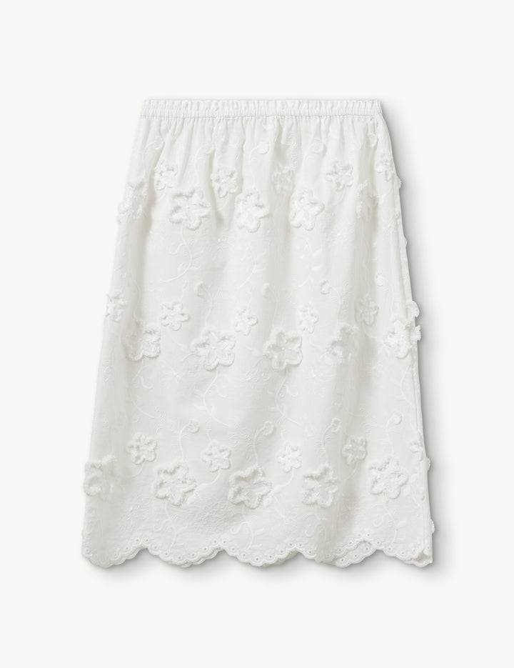 Fleur Slip Skirt Cream 4 / Cream